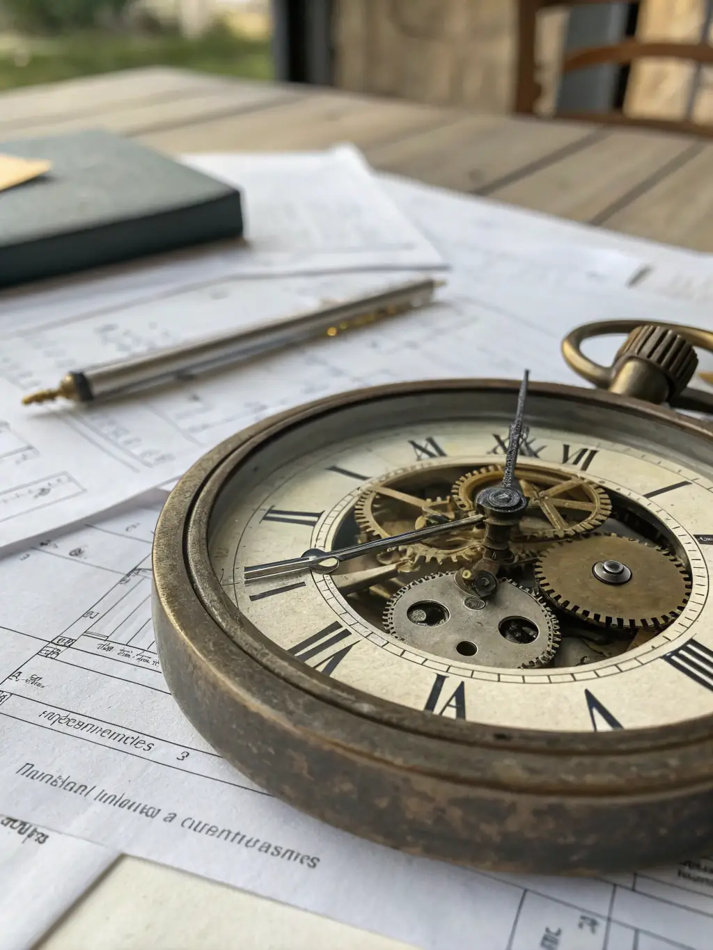 A clock with gears inside, representing streamlined processes and time savings through automation.